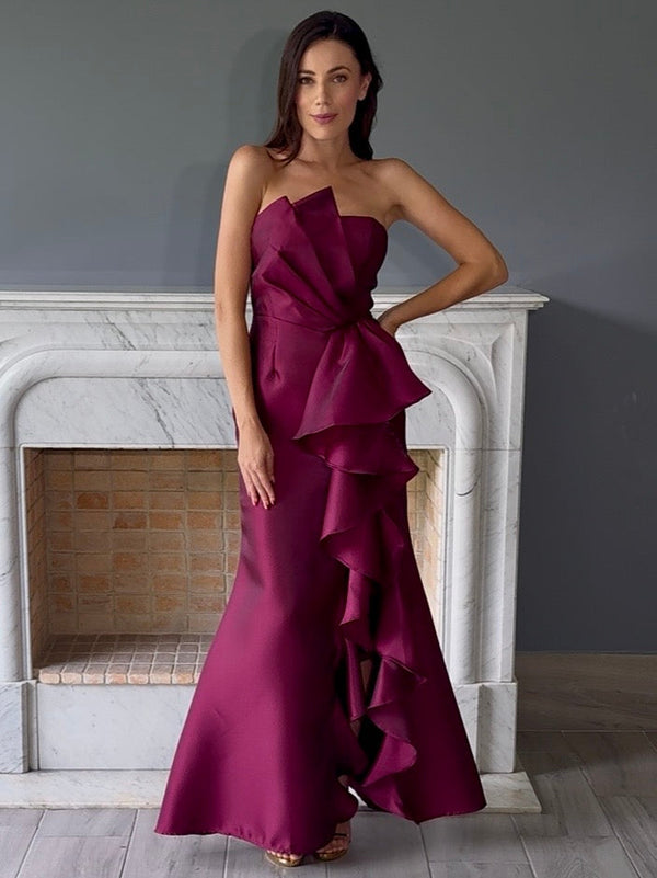 VESTIDO LARGO MORADO 22533