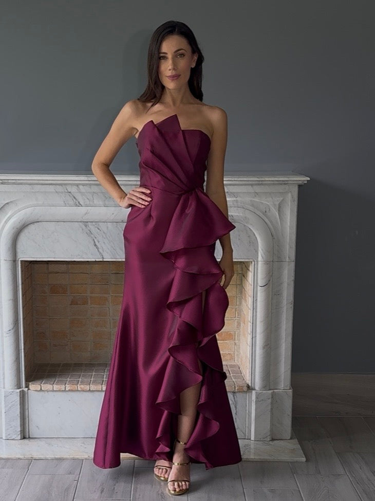 VESTIDO LARGO MORADO 22533