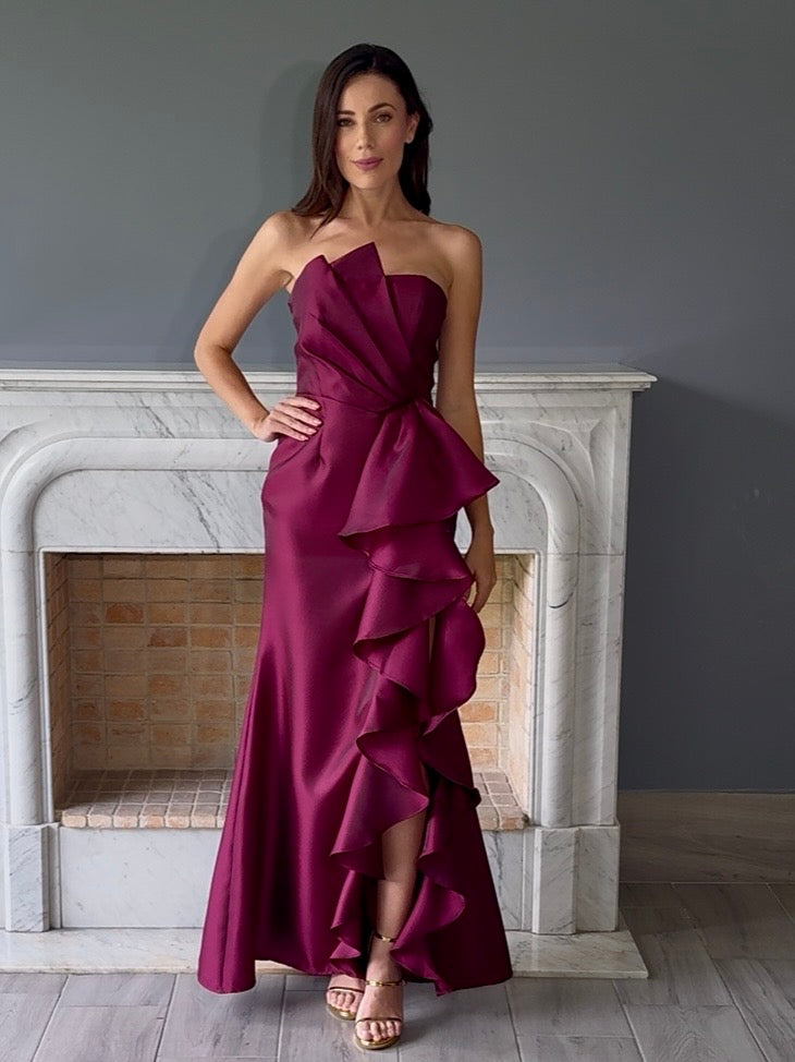 VESTIDO LARGO MORADO 22533