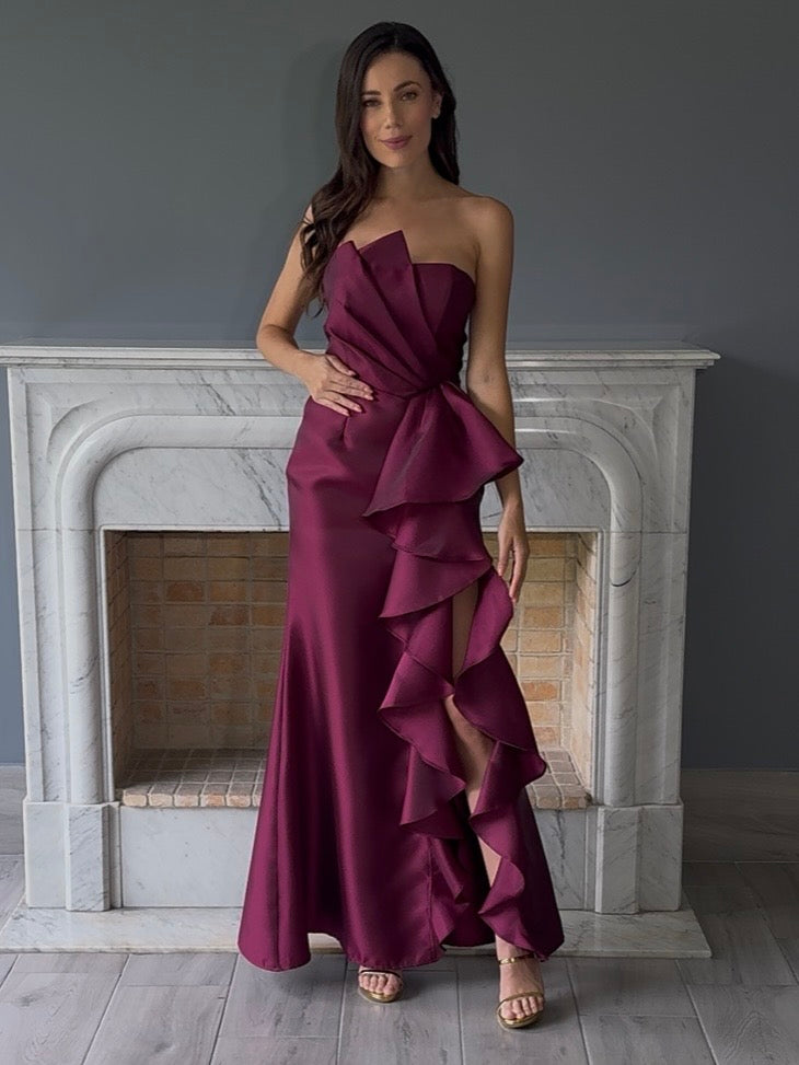 VESTIDO LARGO MORADO 22533