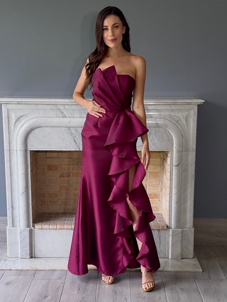 VESTIDO LARGO MORADO 22533