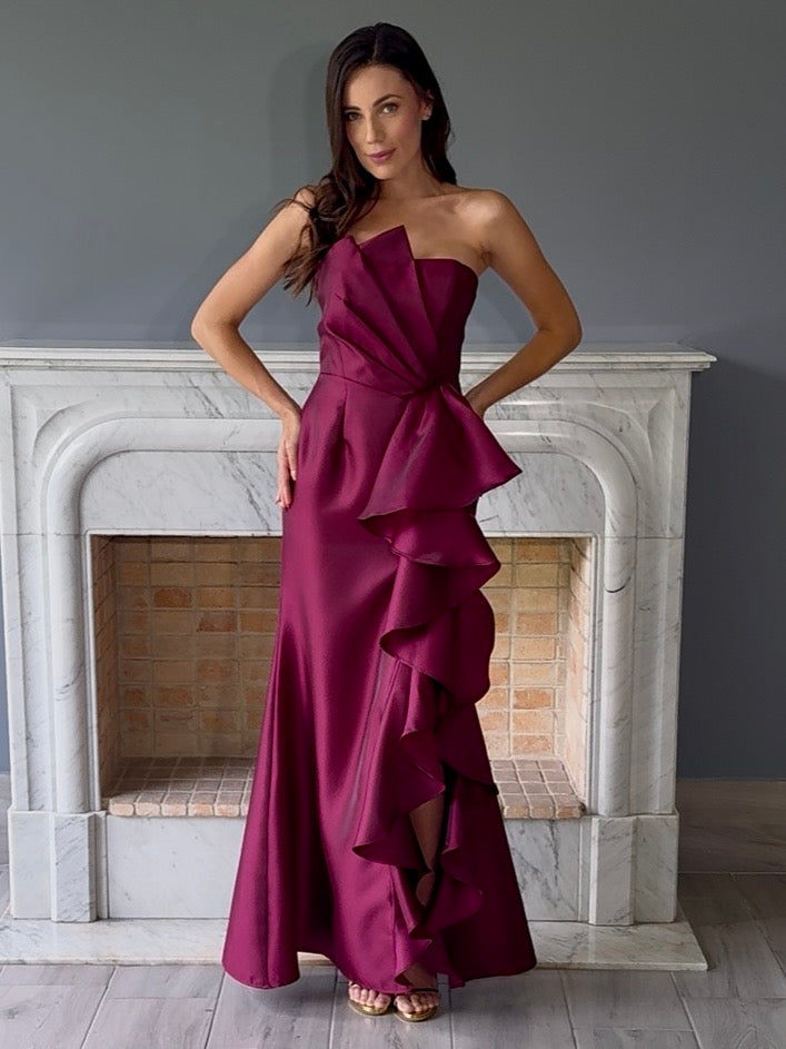 VESTIDO LARGO MORADO 22533