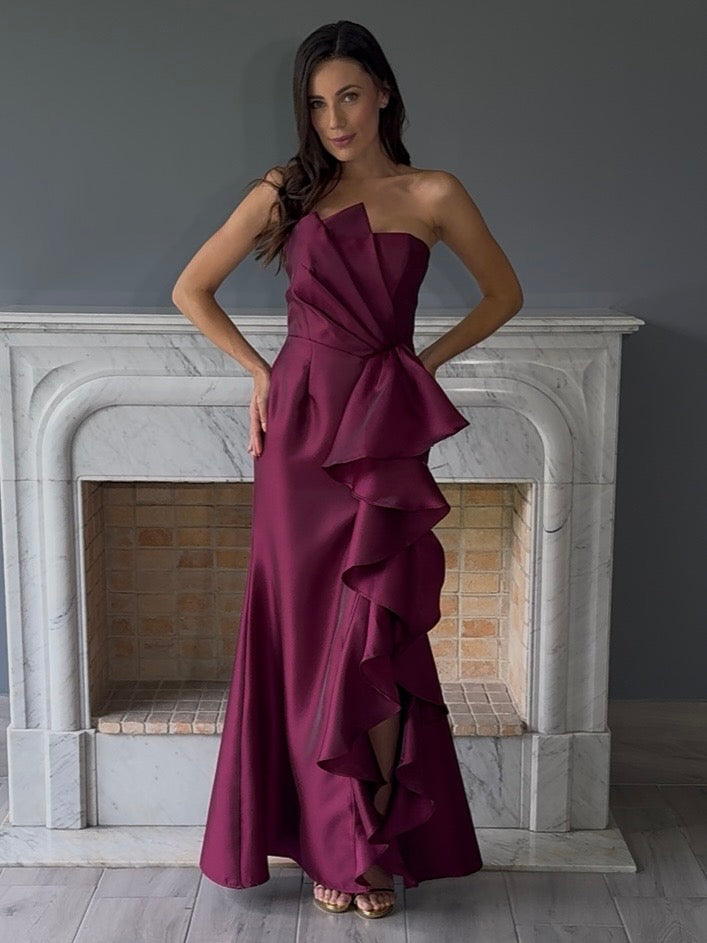 VESTIDO LARGO MORADO 22533