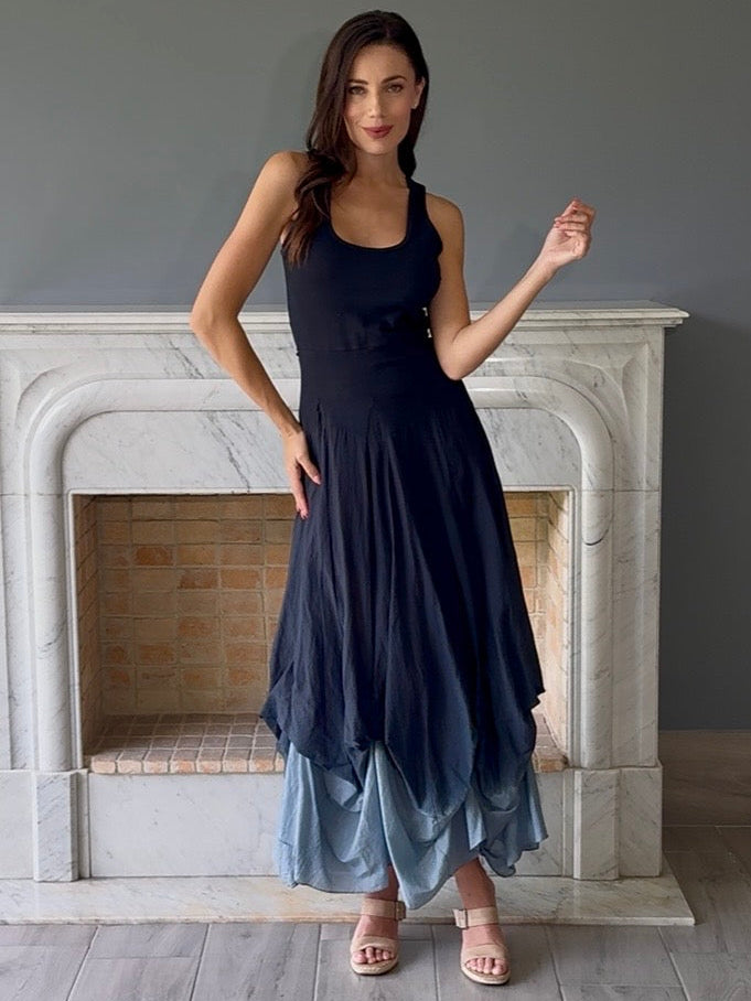 VESTIDO LARGO NEGRO 91017