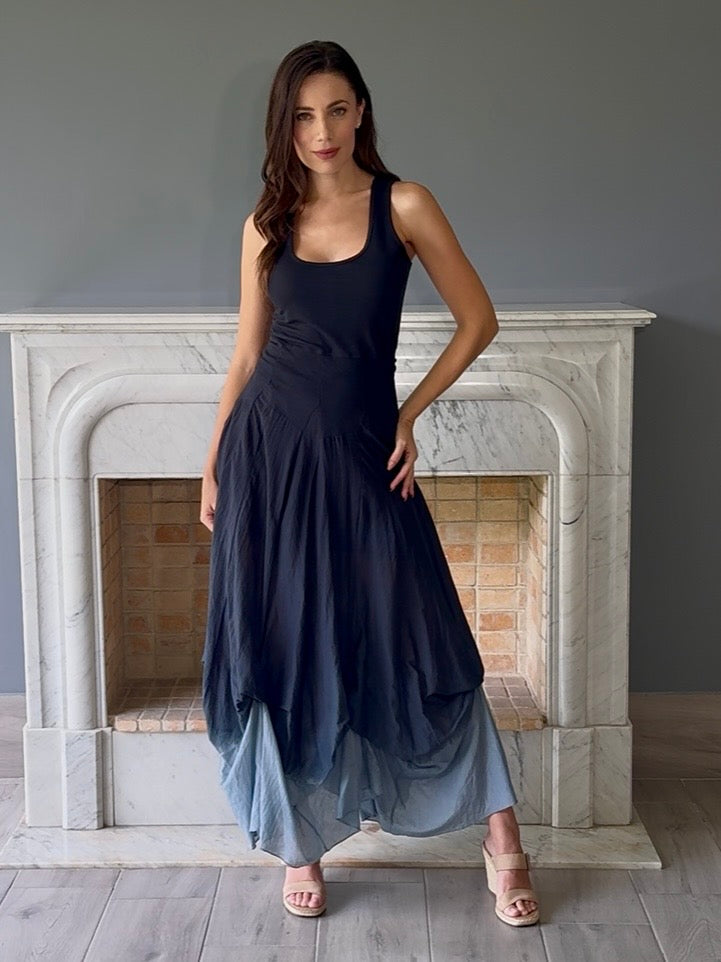 VESTIDO LARGO NEGRO 91017