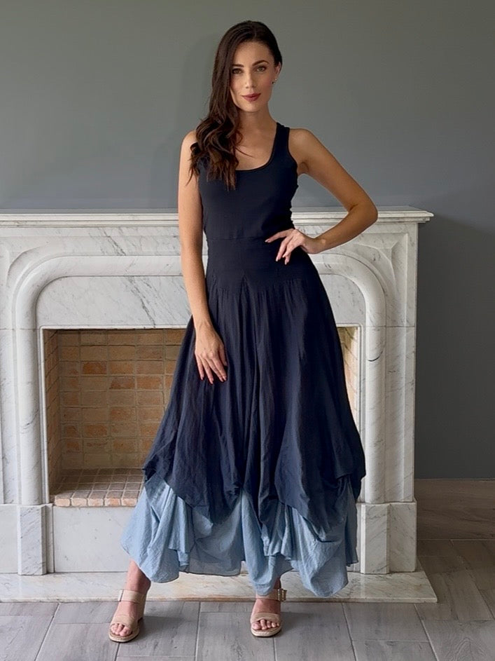 VESTIDO LARGO NEGRO 91017
