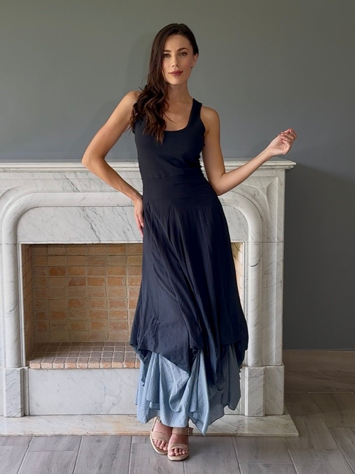 VESTIDO LARGO NEGRO 91017