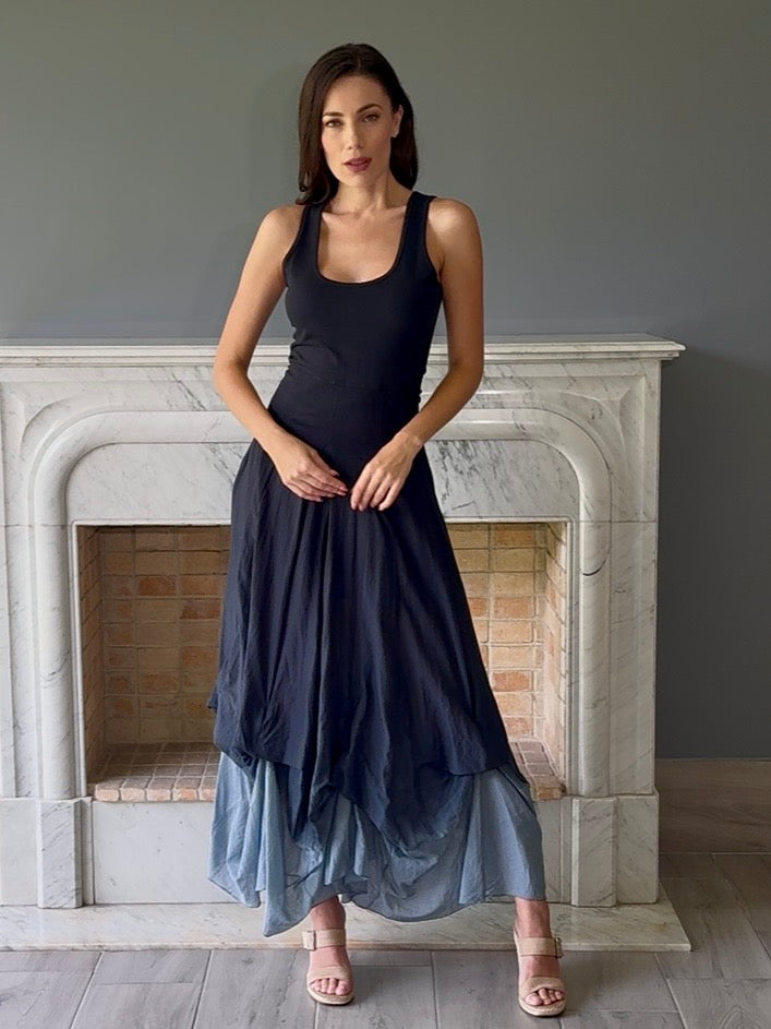 VESTIDO LARGO NEGRO 91017