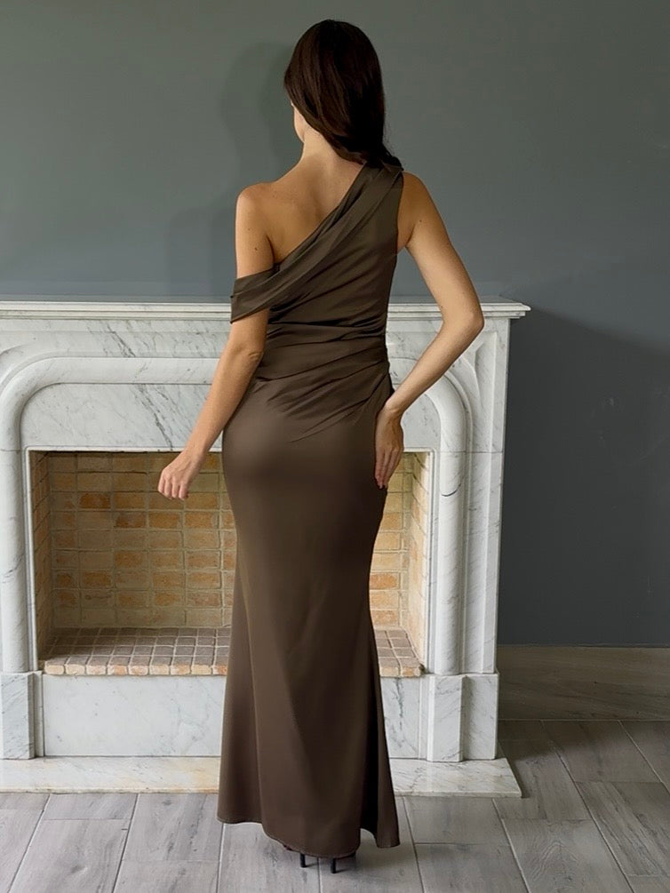 VESTIDO CAFE 2977