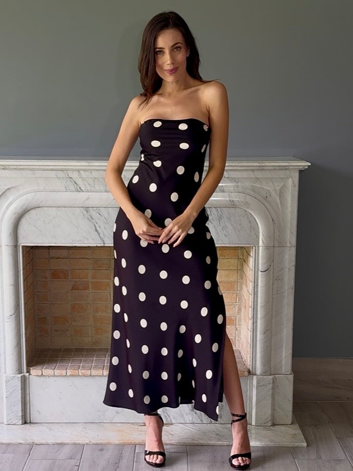 VESTIDO NEGRO CON LUNARES 1771