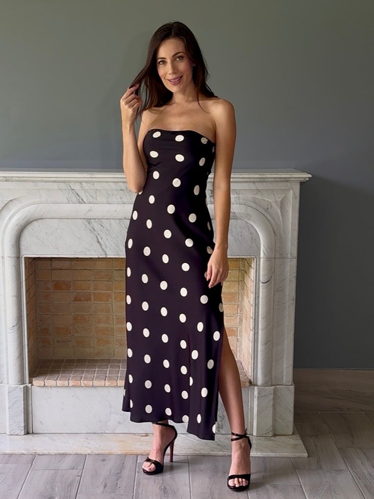VESTIDO NEGRO CON LUNARES 1771