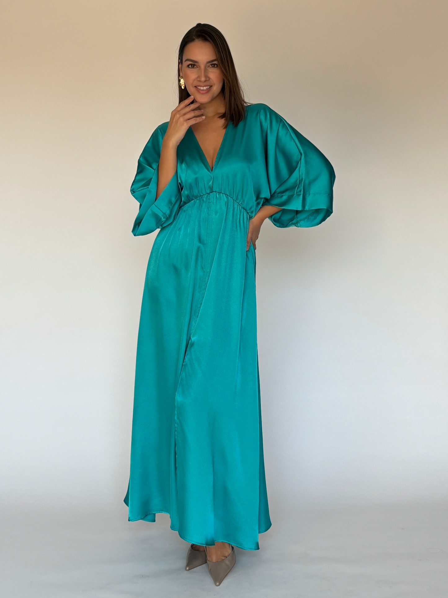 VESTIDO AZUL LARGO D8874