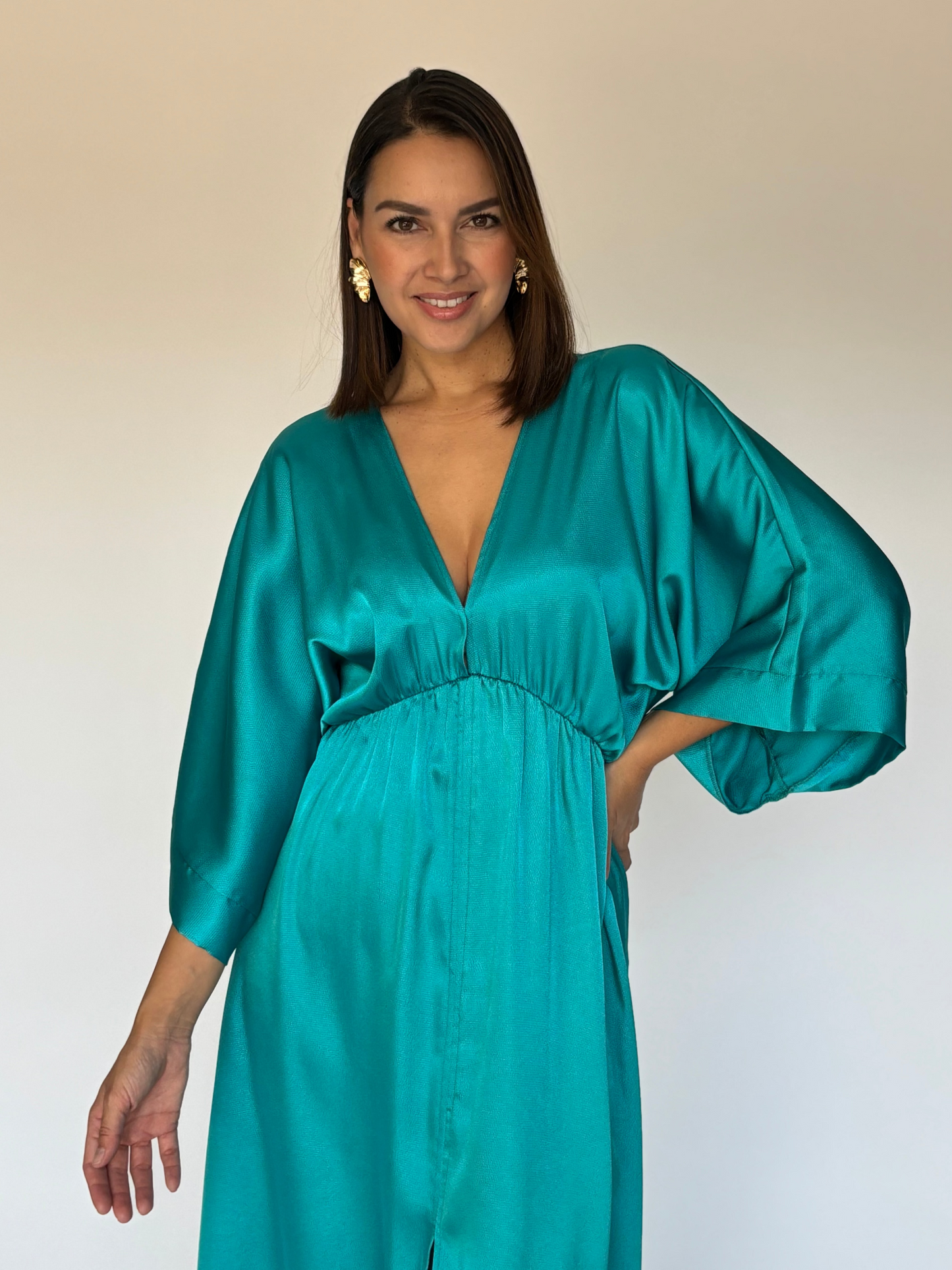 VESTIDO AZUL LARGO D8874