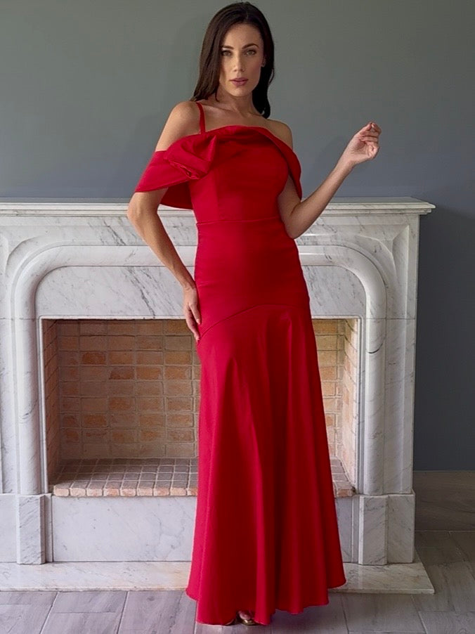 VESTIDO LARGO ROJO 507866