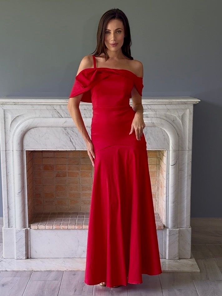 VESTIDO LARGO ROJO 507866