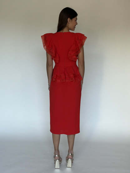 VESTIDO ROJO LD5503