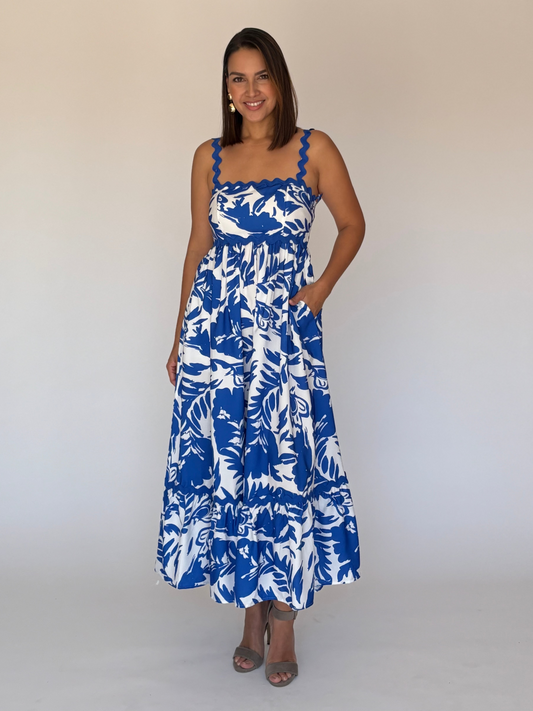 VESTIDO MIDI AZUL M4194