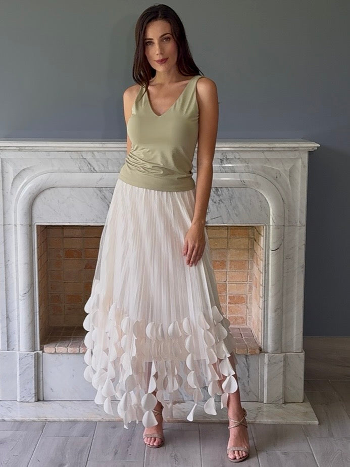 FALDA CREMA A5019