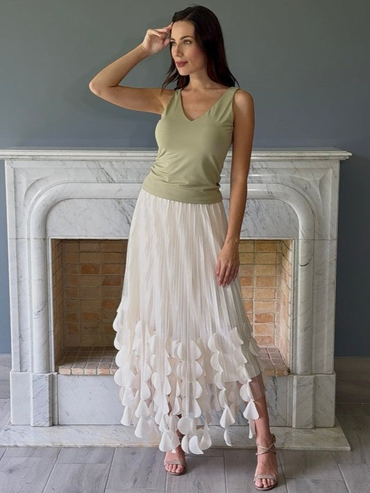 FALDA CREMA A5019