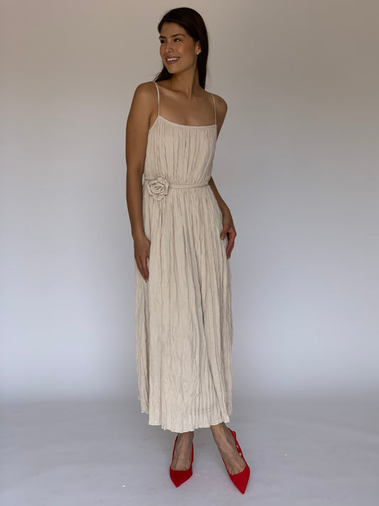 VESTIDO BEIGE LD5569