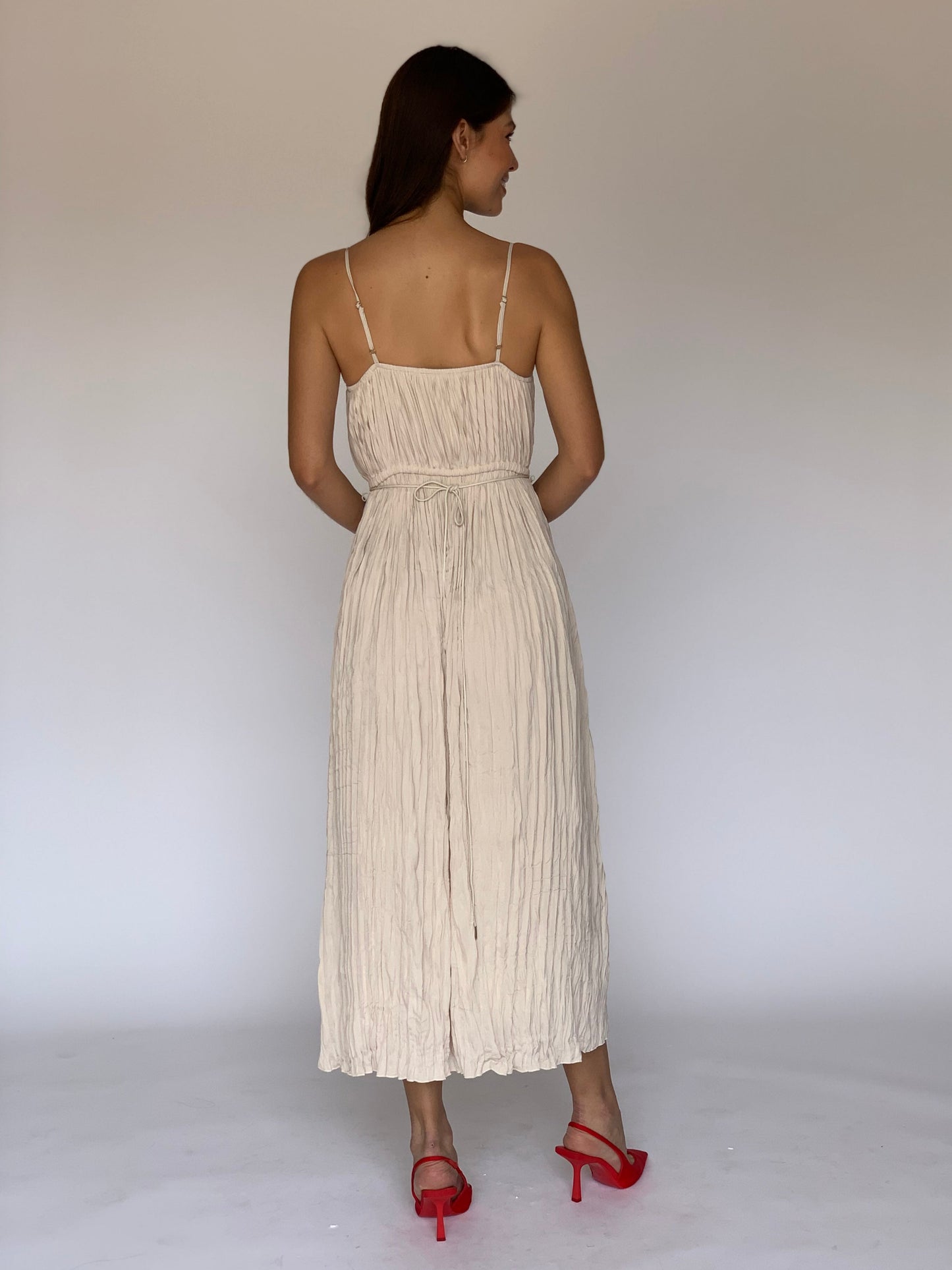 VESTIDO BEIGE LD5569