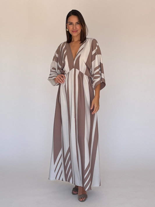 VESTIDO BEIGE D8972