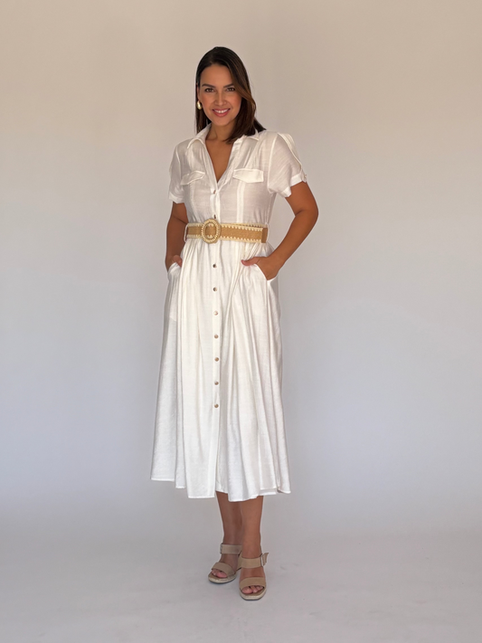 VESTIDO MIDI BLANCO M4171