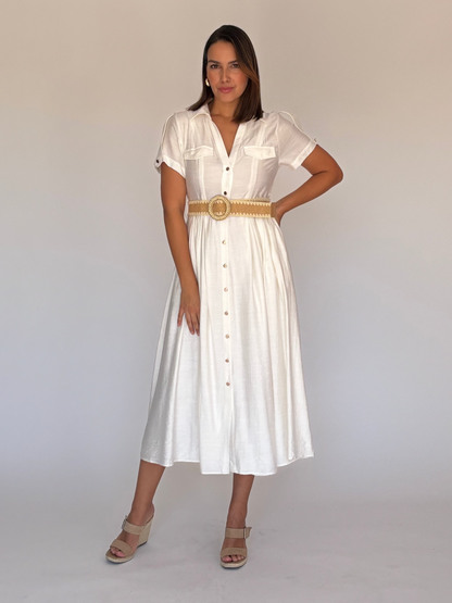 VESTIDO MIDI BLANCO M4171