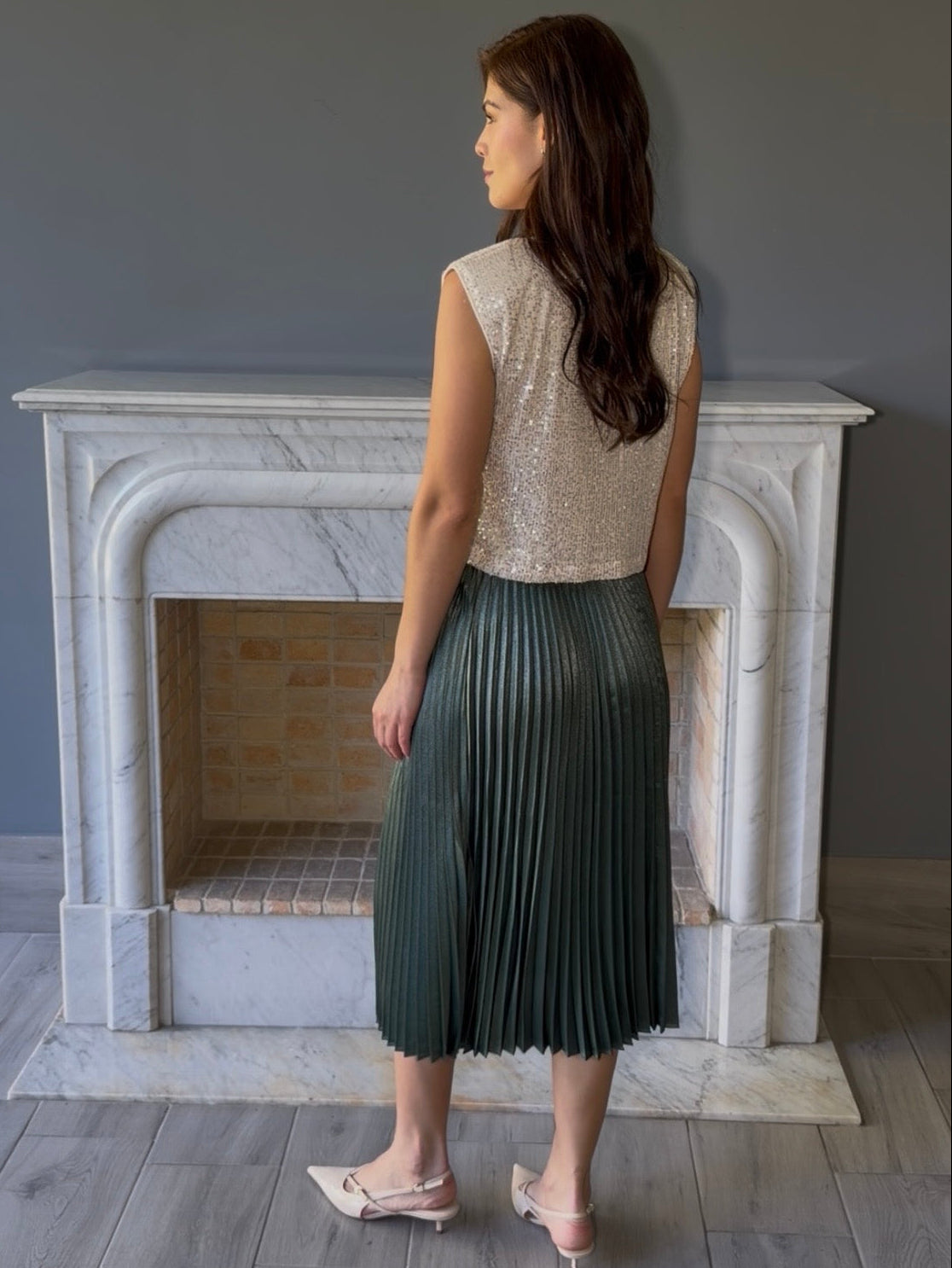 BLUSA BEIGE LENTEJUELA 45483