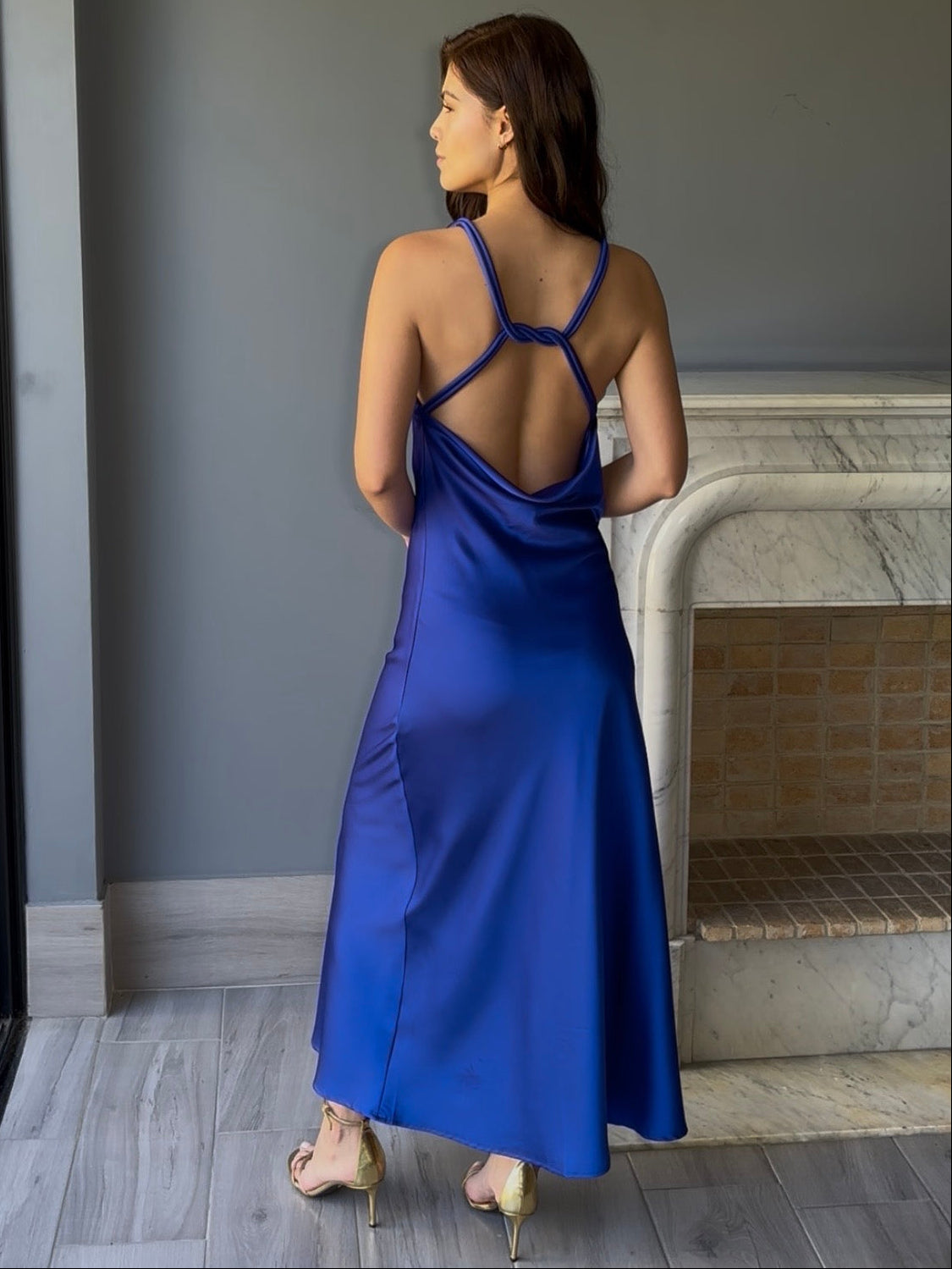 VESTIDO MIDI AZUL CP112