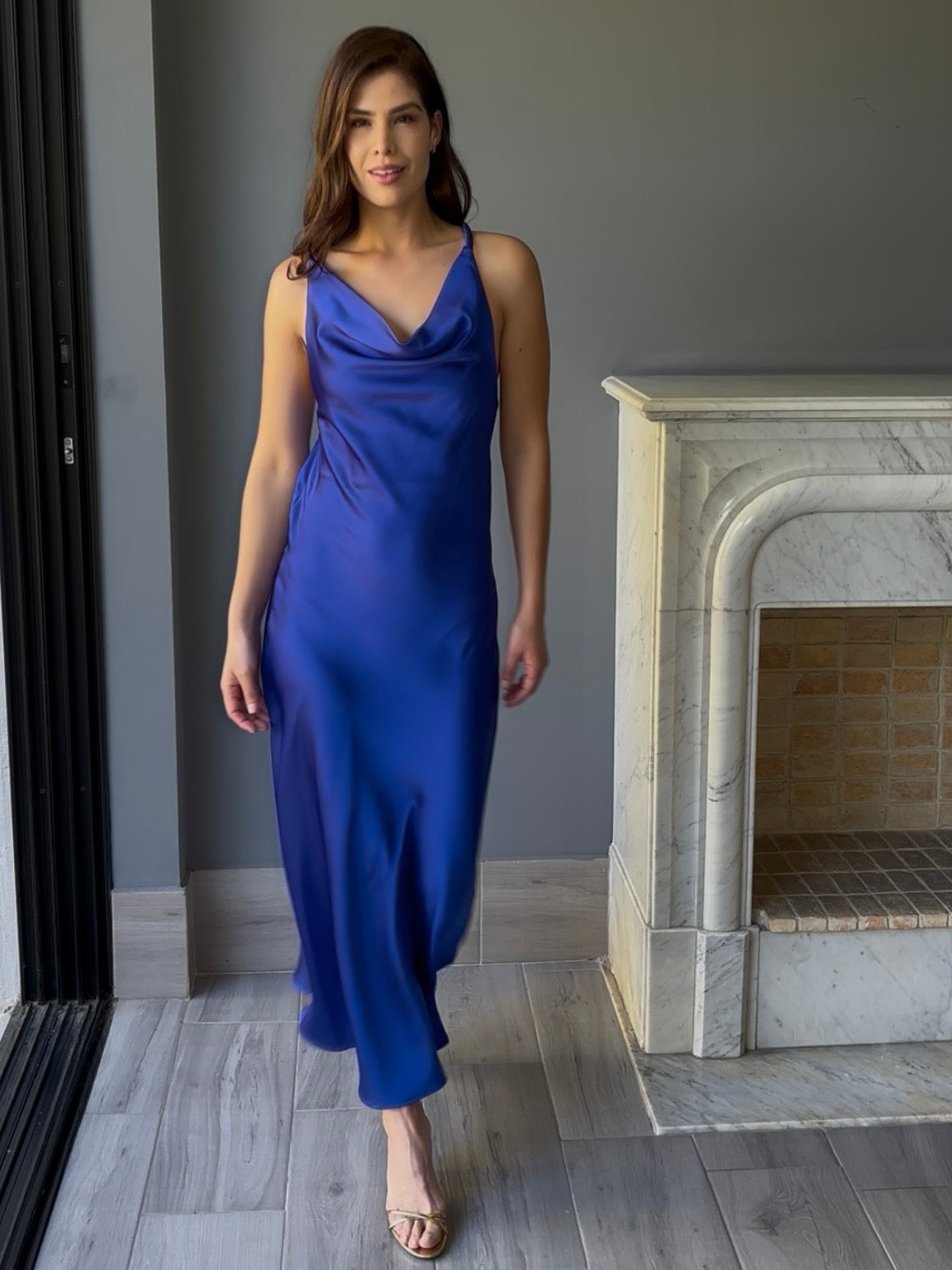 VESTIDO MIDI AZUL CP112