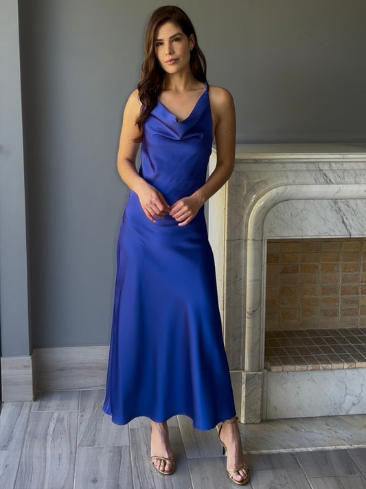 VESTIDO MIDI AZUL CP112