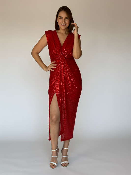 VESTIDO ROJO 12231