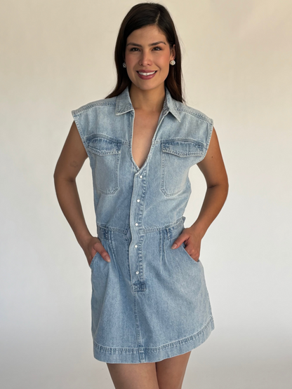 VESTIDO DEMIN CORTO AZUL D05050