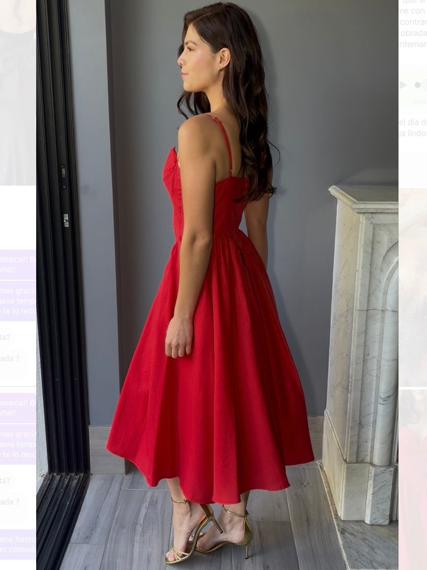 VESTIDO ROJO 13073