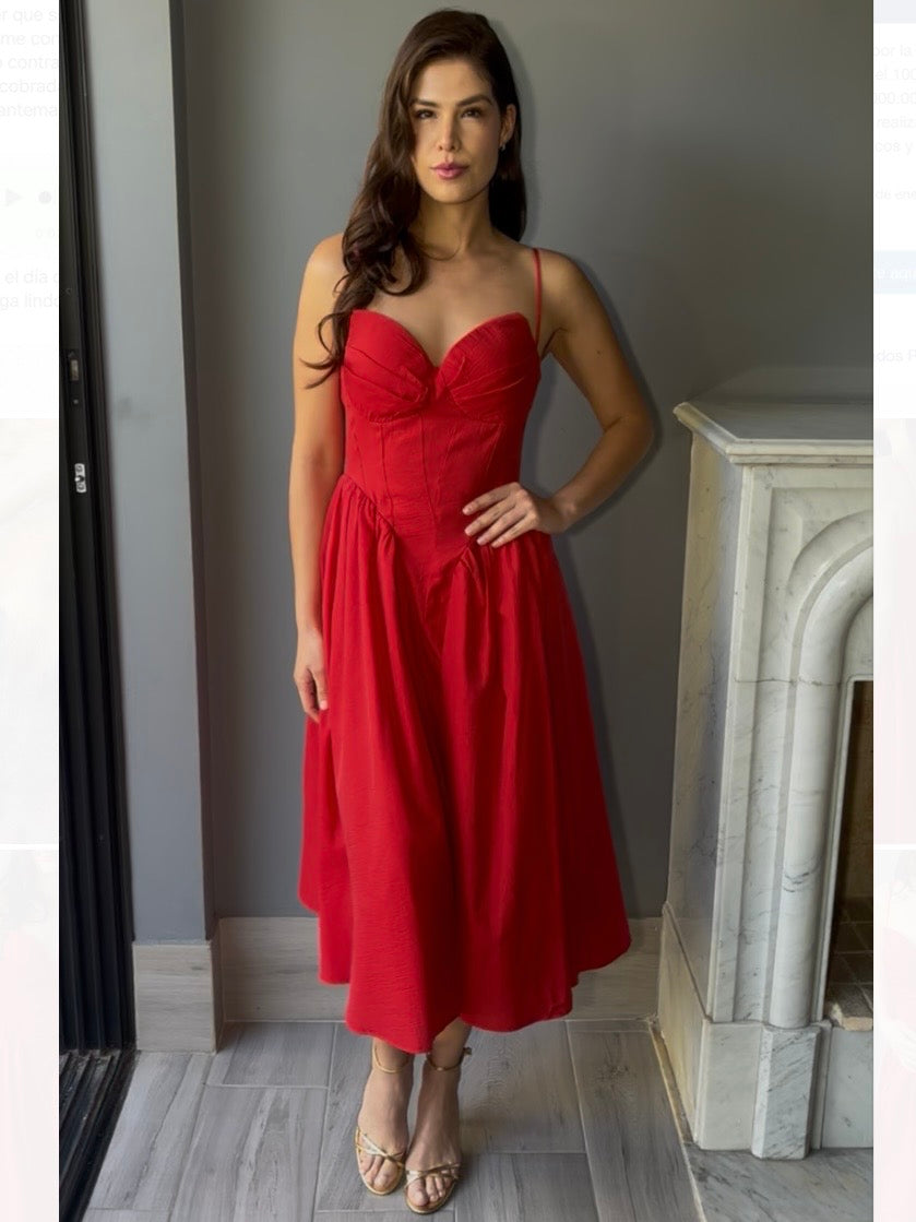 VESTIDO ROJO 13073