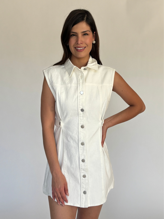 VESTIDO CORTO BLANCO D05102