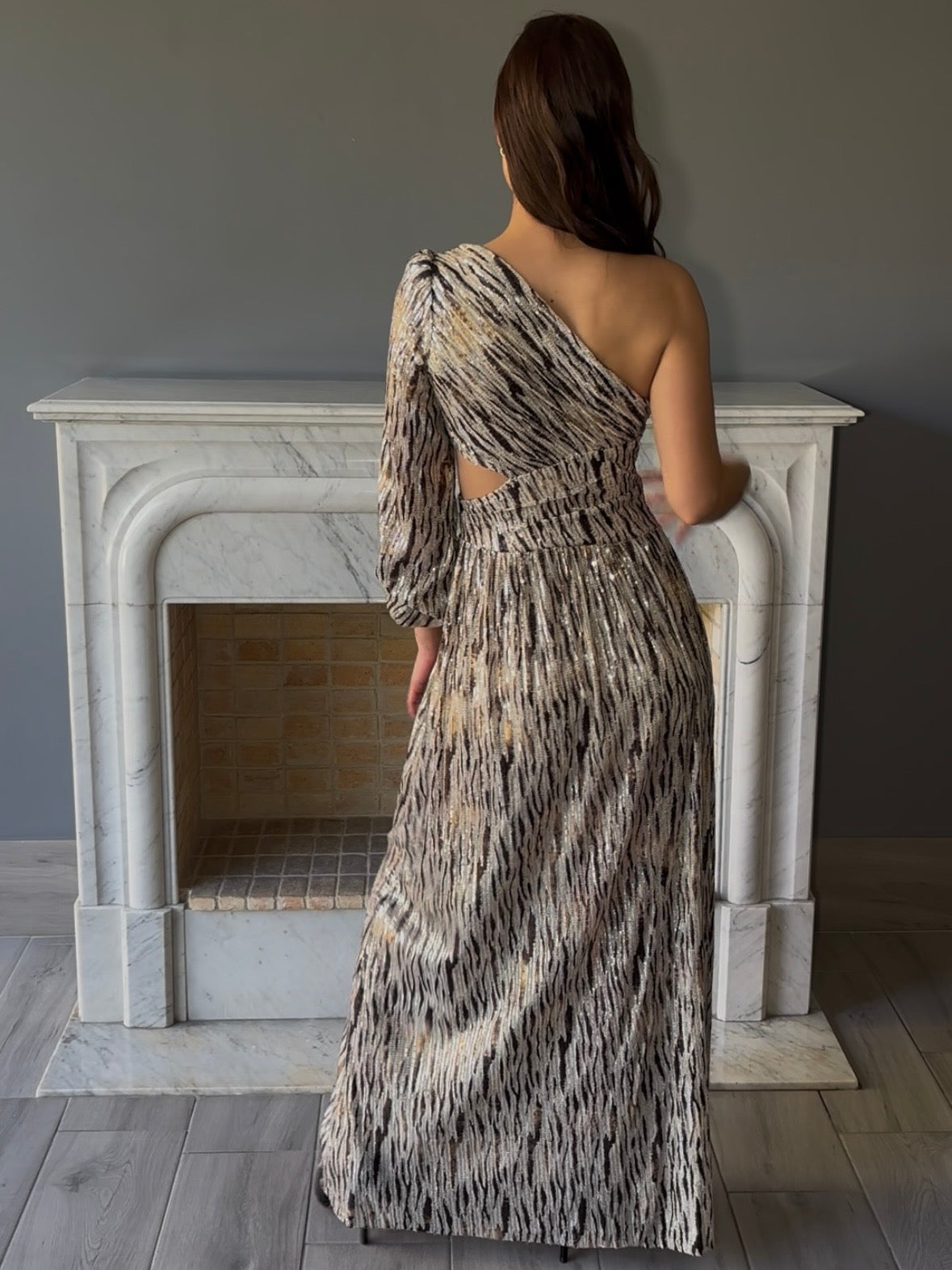 VESTIDO LARGO LENTEJUELA D11988