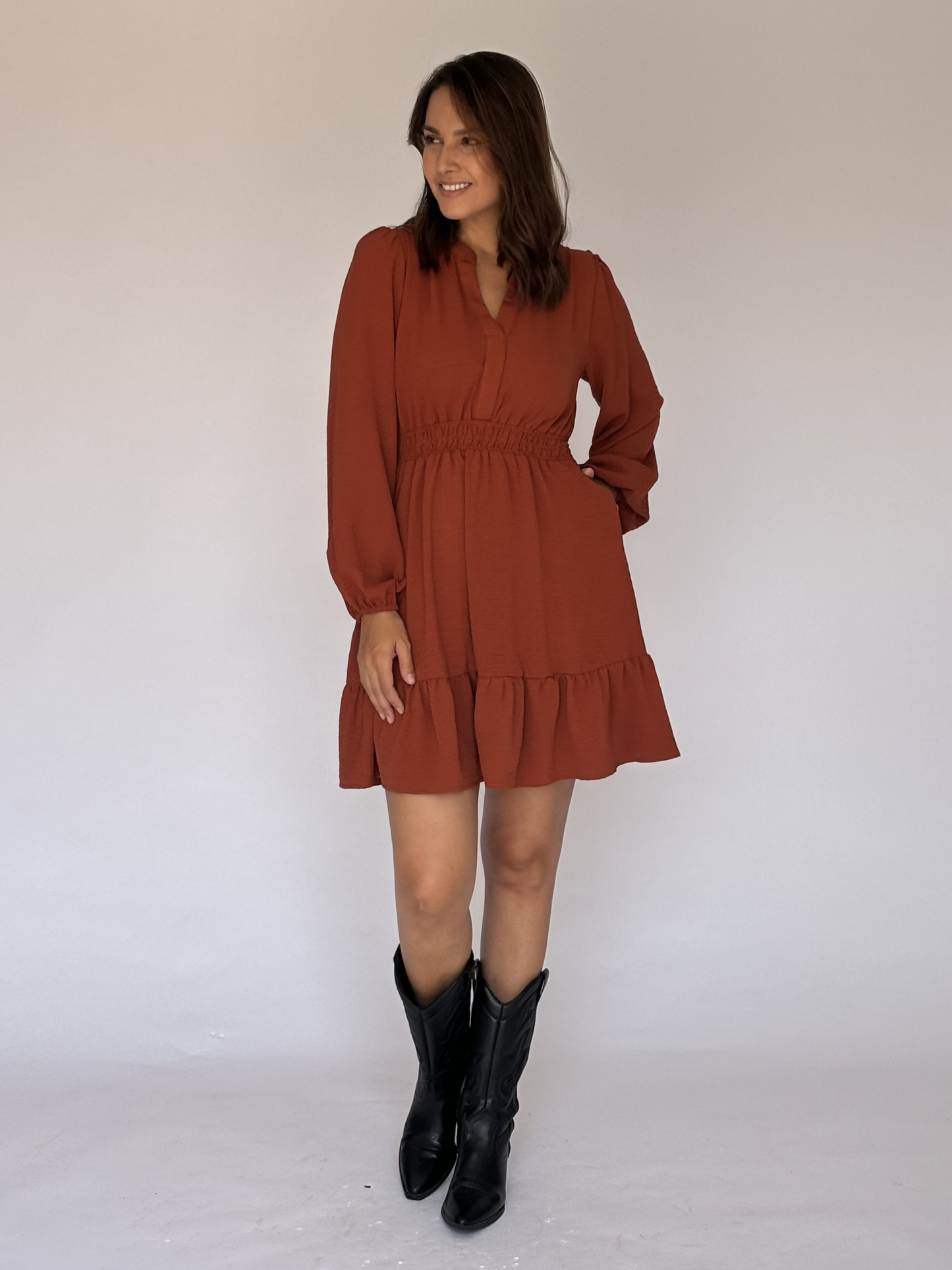 VESTIDO TERRACOTA Y7647