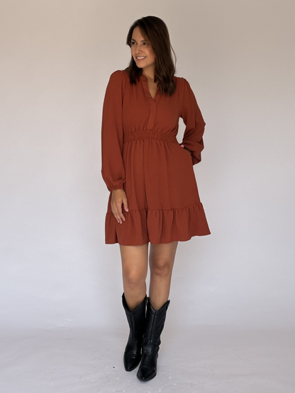 VESTIDO TERRACOTA Y7647