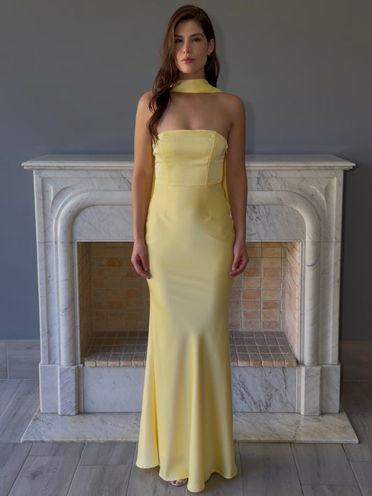VESTIDO AMARILLO D8165