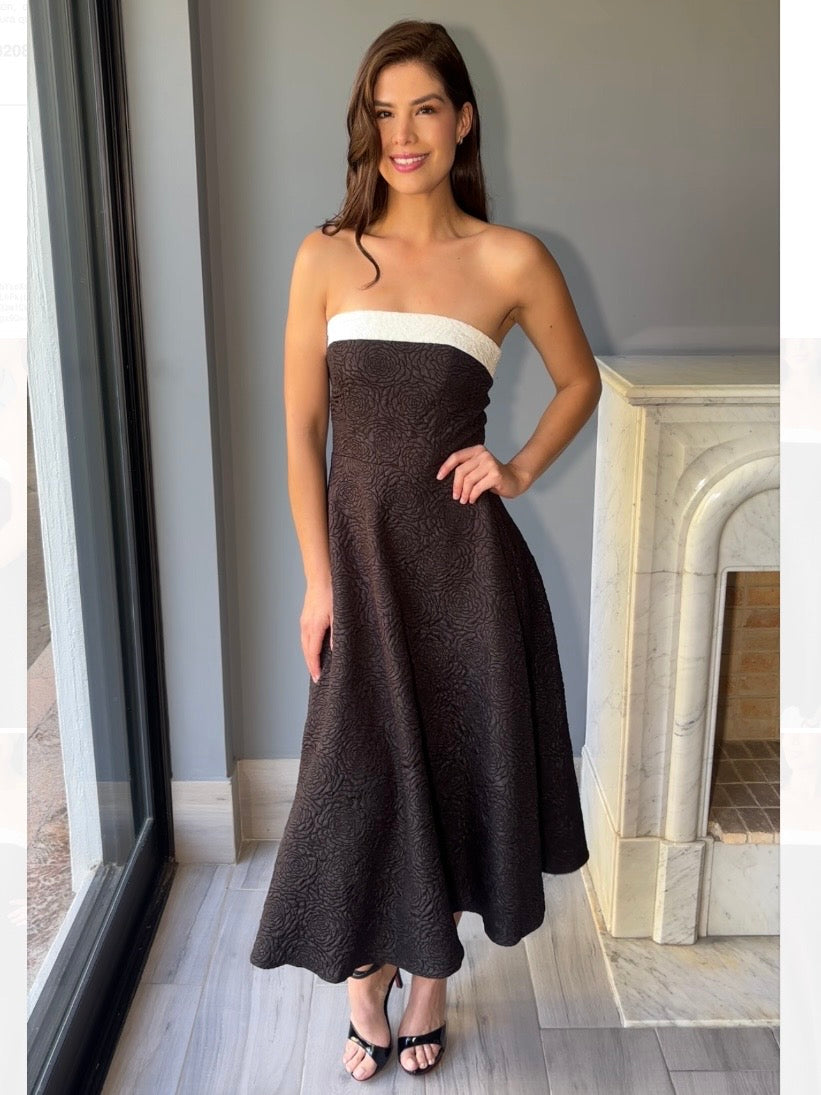 VESTIDO MIDI NEGRO D23050