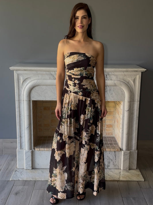 VESTIDO ESTRAPLE FLOREADO D11977