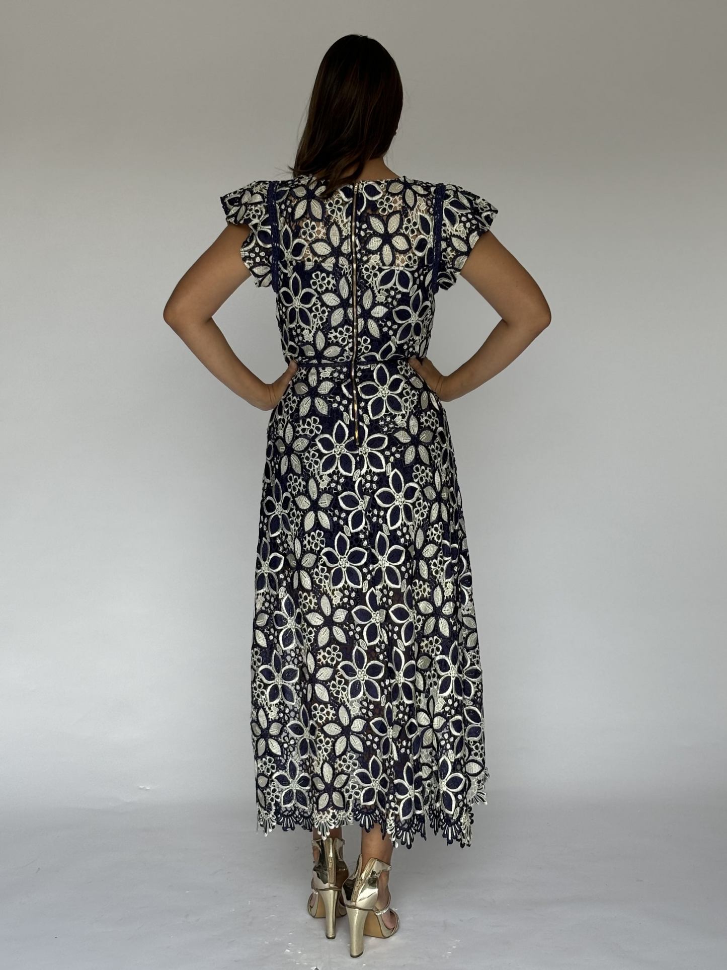 VESTIDO MIDI AZUL 15834