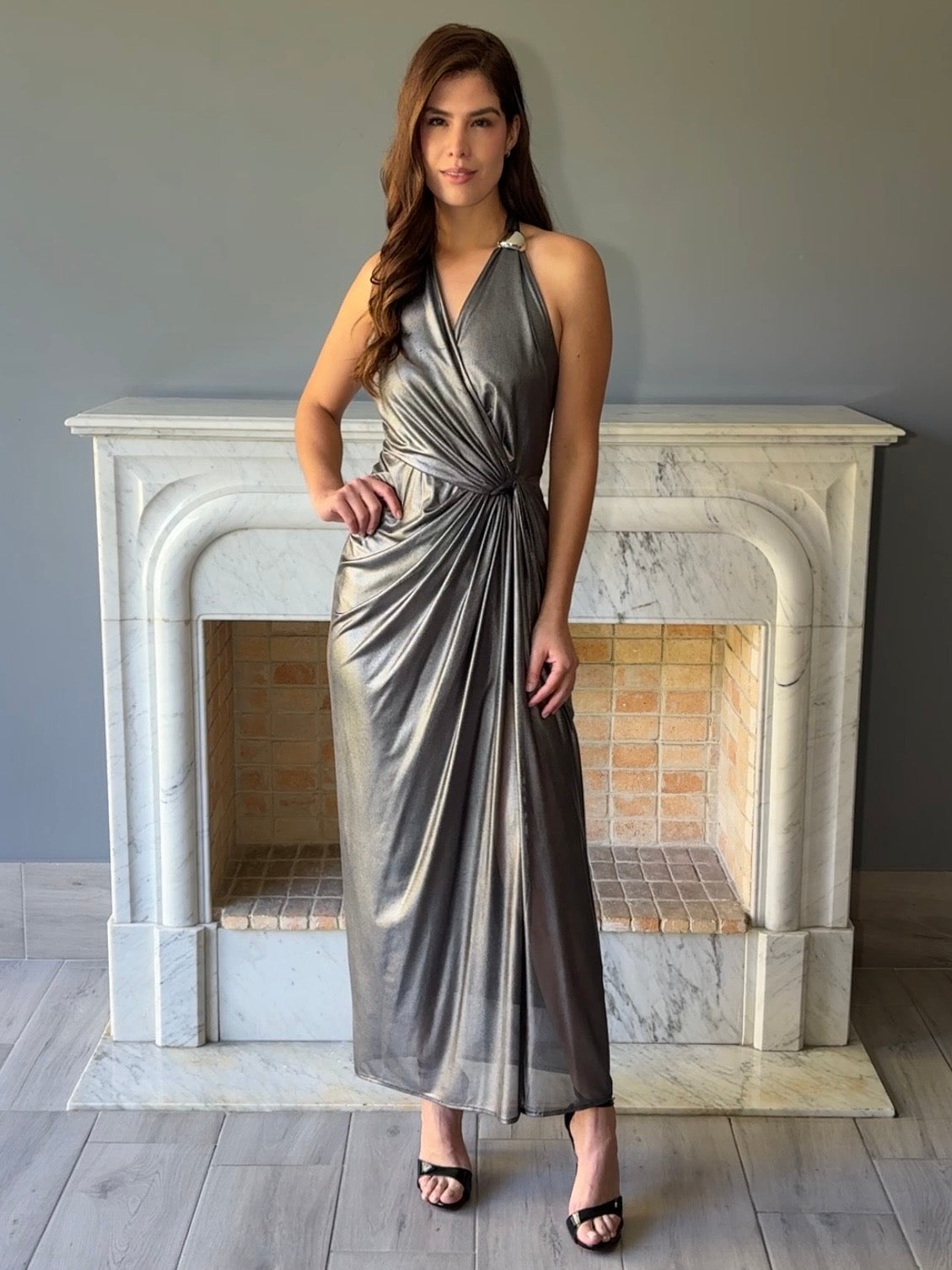 VESTIDO PLATEADO LD11777