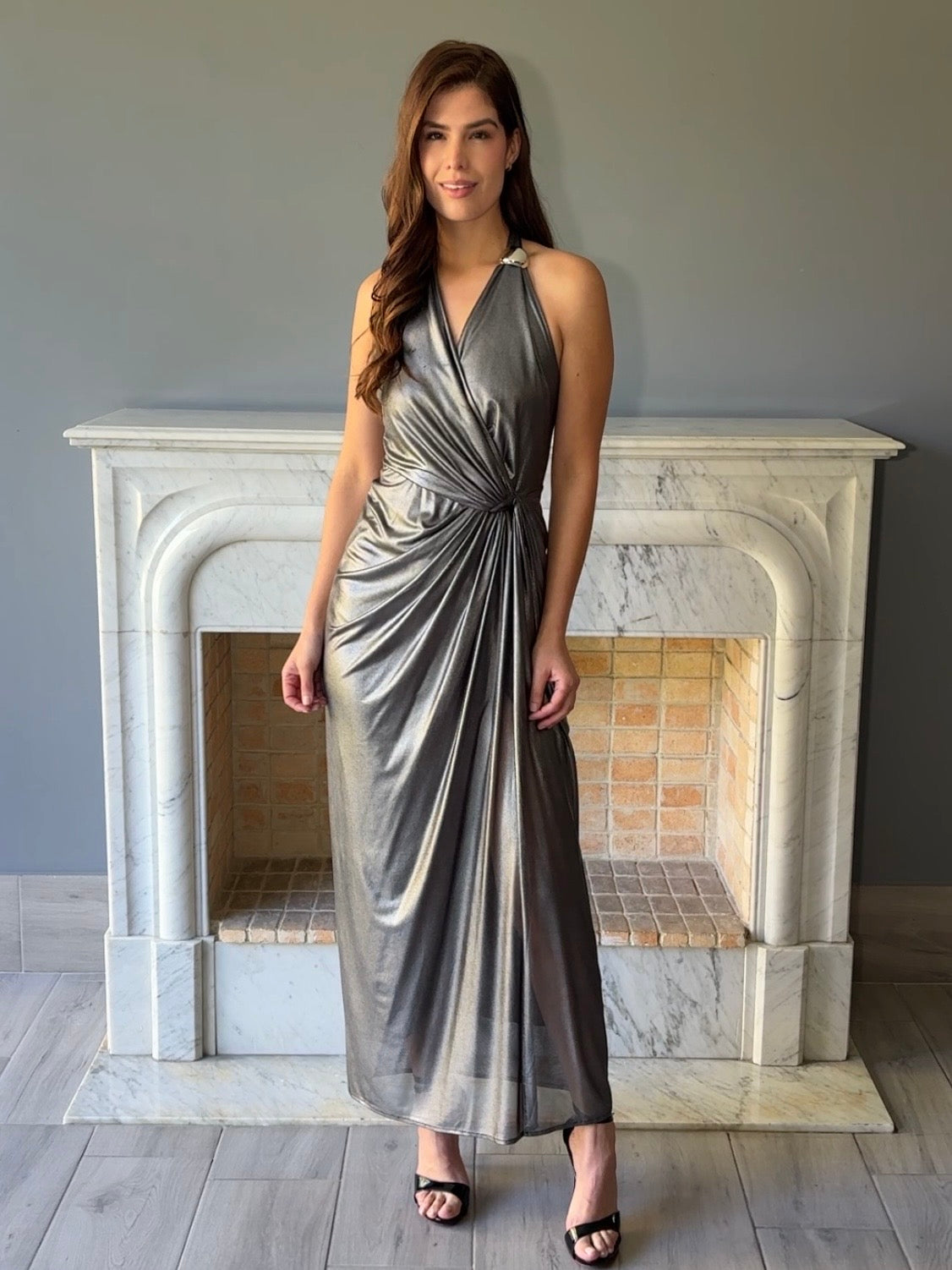 VESTIDO PLATEADO LD11777