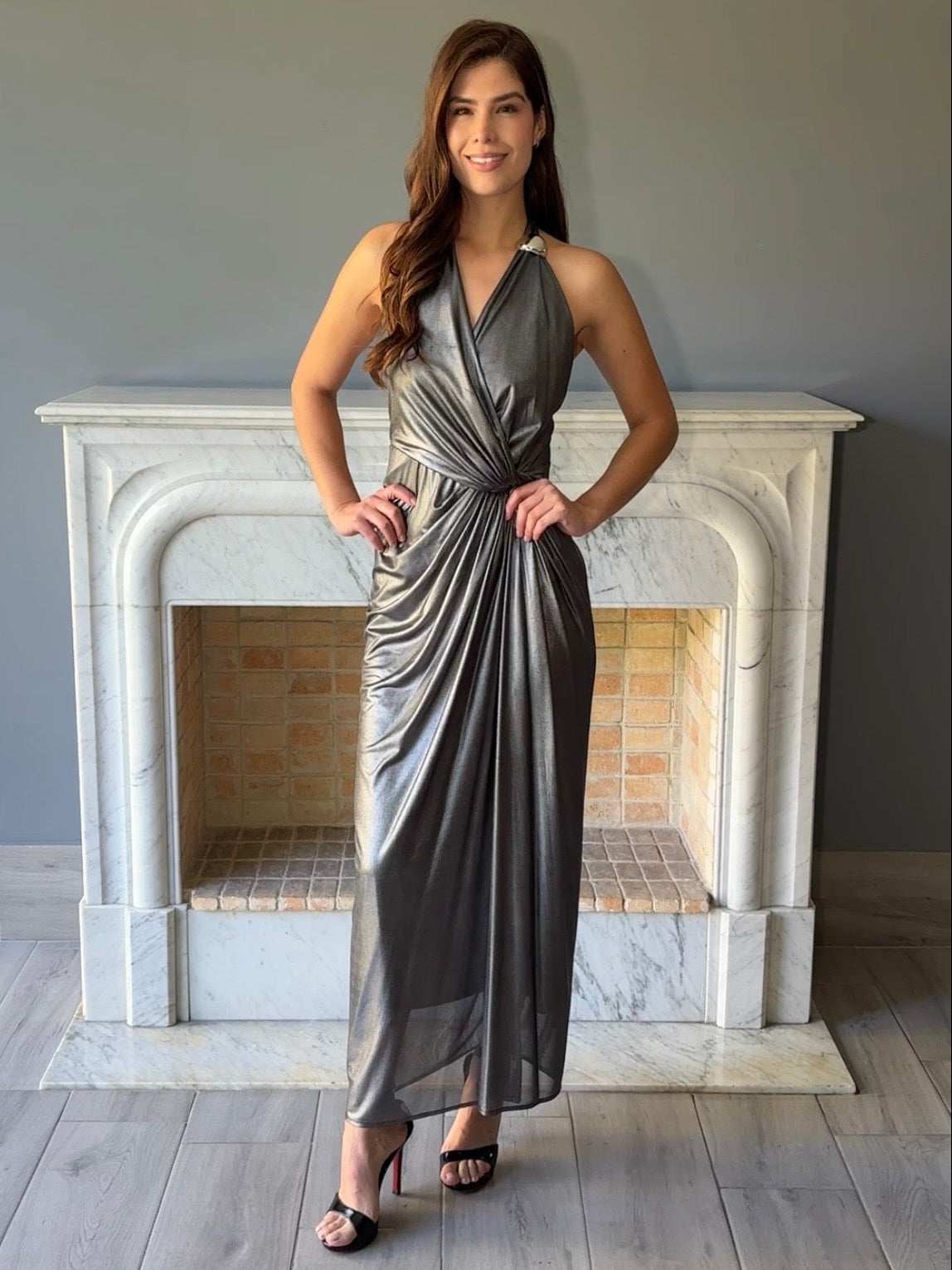 VESTIDO PLATEADO LD11777