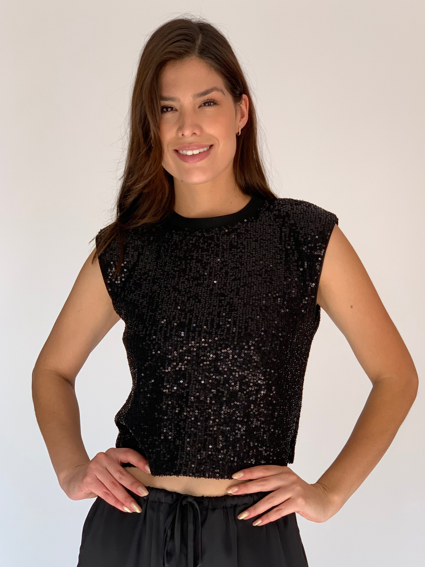 BLUSA NEGRO LENTEJUELA 45483