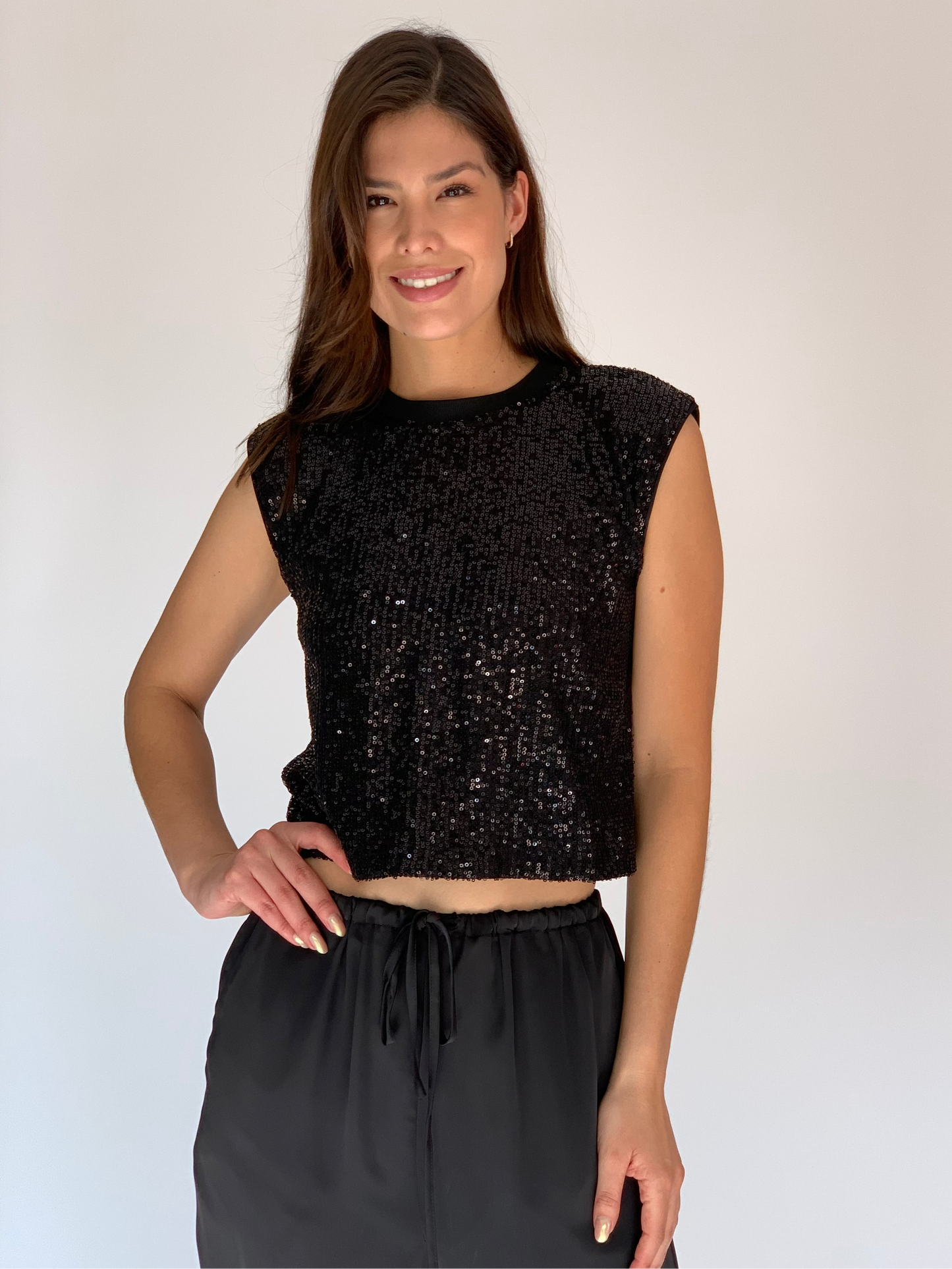 BLUSA NEGRO LENTEJUELA 45483