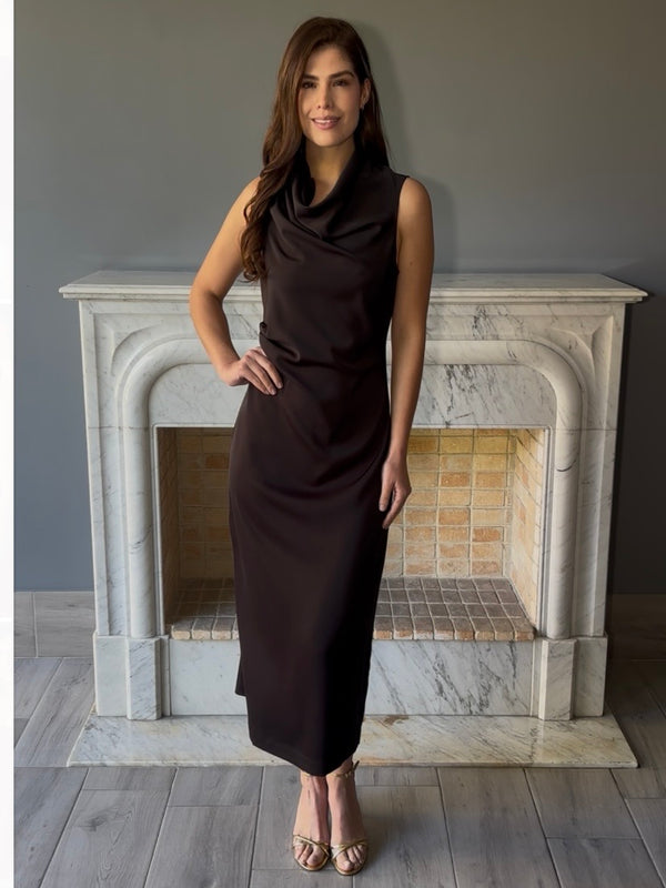 VESTIDO NEGRO MIDI 10605